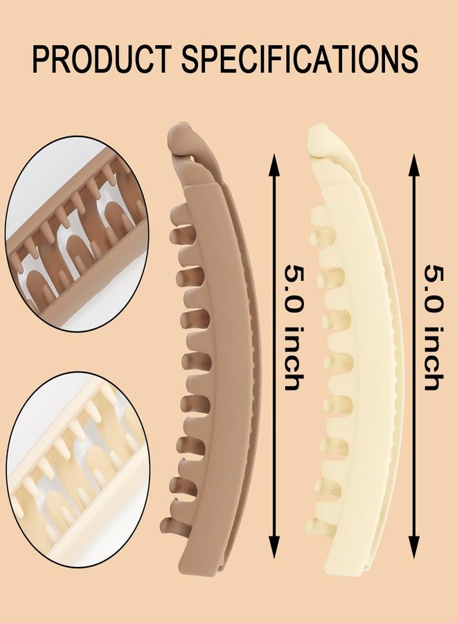 هابدو ٦ قطع من مشابك الموز، مشابك شعر هابدو الموزية للنساء ذوات الشعر الكثيف والخفيف، حامل قوي وكبير لذيل الحصان والكعكة، مشابك شعر، إكسسوارات تصفيف الشعر - Image 2